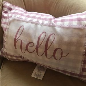 Hello! Throw Pillow